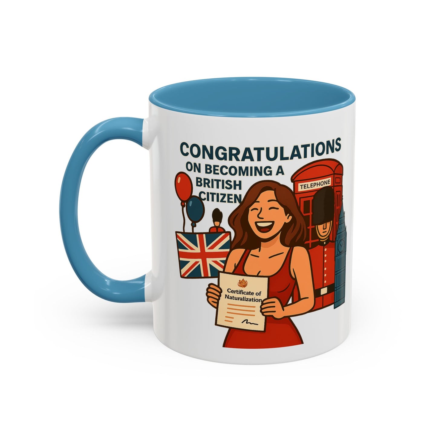 Celebratory British Citizenship Mug, Unique Gift for New Citizens, Fun Coffee Cup, Personal Achievement