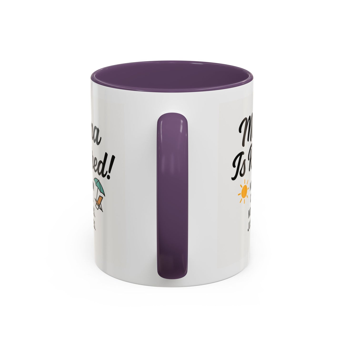 Retirement Celebration Coffee Mug - 'Mama Is Retired!' - Black Accent - 11oz & 15oz