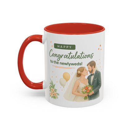 Personalized Wedding Congratulations Mug, Newlywed Gift, Custom Couples Cup, Bridal Shower Favor, Unique Wedding Keepsake
