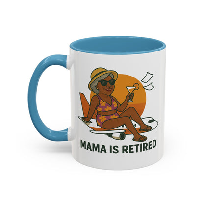 Charming Retired Mama Coffee Mug - Fun Gift for Retirement Celebration