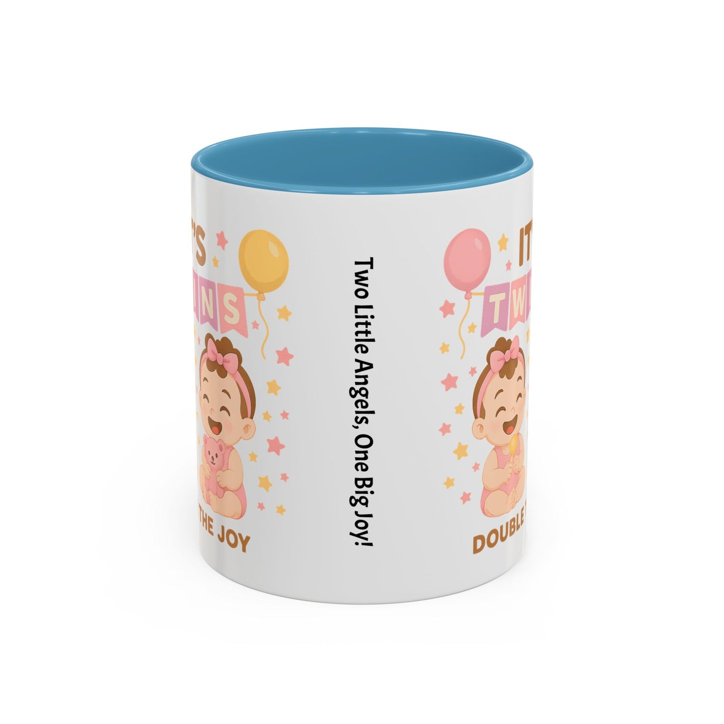 Twin Celebration Coffee Mug, Cute Twins Mug for Parents, Baby Shower Gift, Personalized Coffee Cup, Double the Joy Mug