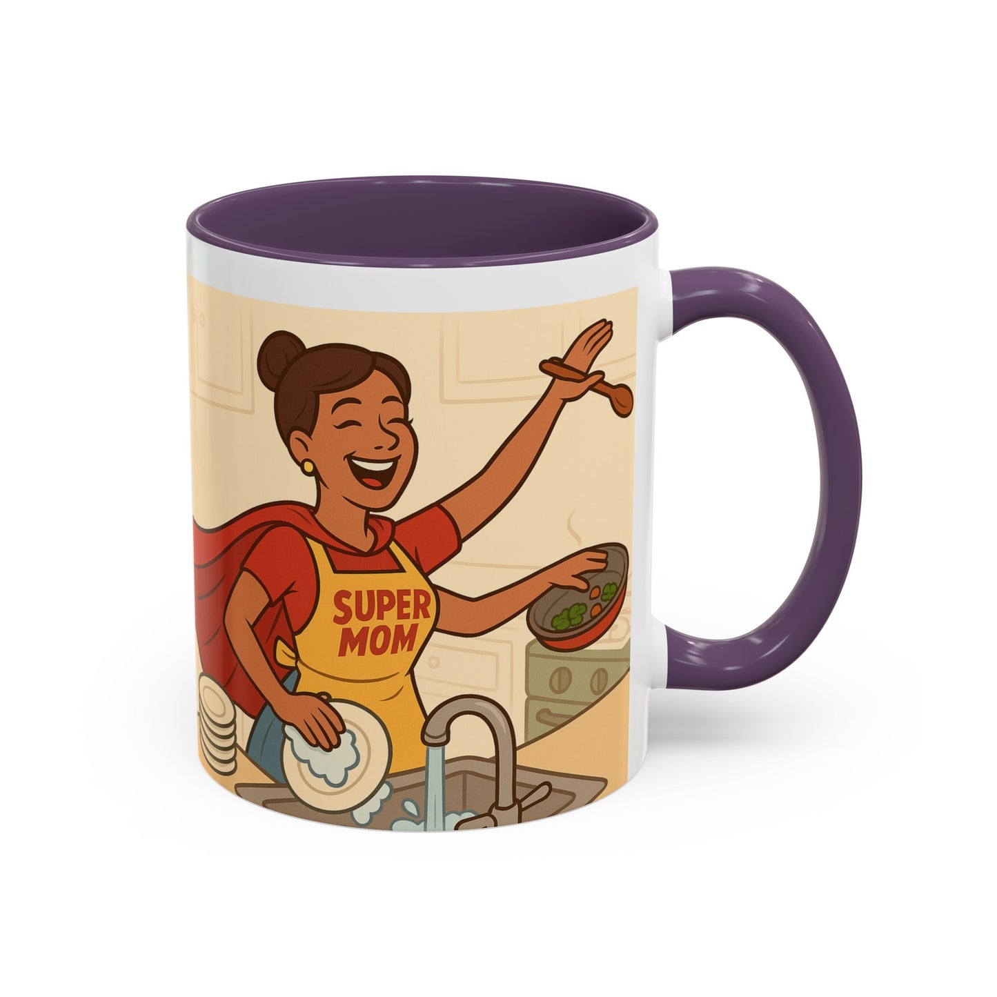 Super mom - Accent Coffee Mug (11, 15oz) - Mother's Day