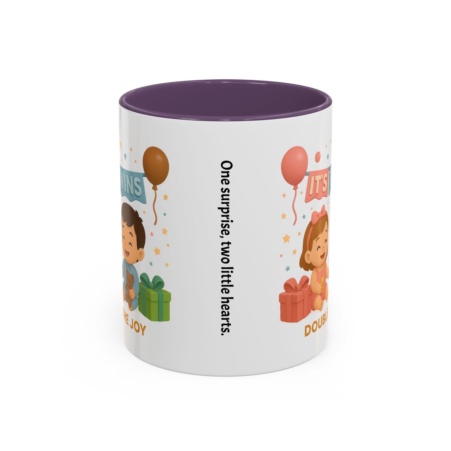 Funny Twin Celebration Coffee Mug - 'It's Twins, Double the Joy'