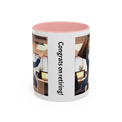 Retirement Celebration Coffee Mug - Goodbye Tension, Hello Pension!