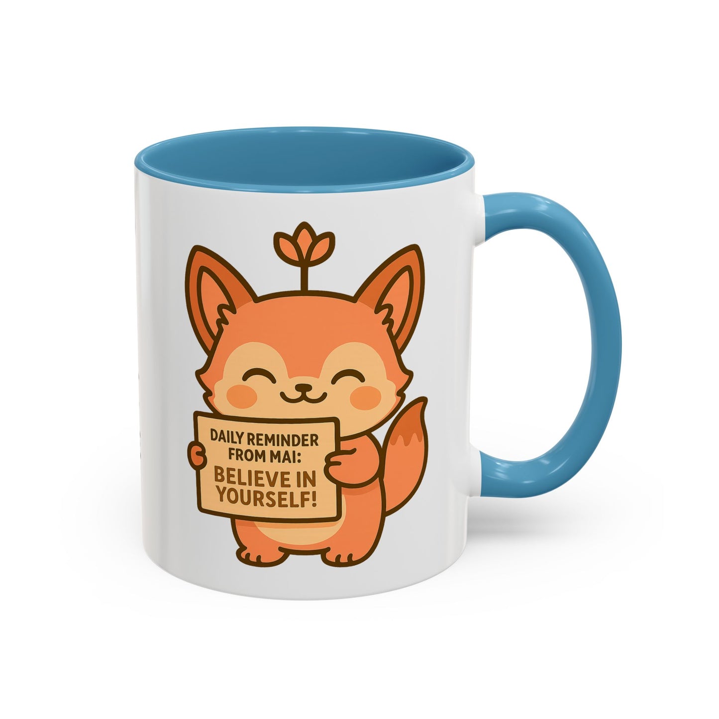 Motivational Accent Coffee Mug - 'Trust Your Intuition' & 'Believe In Yourself!'