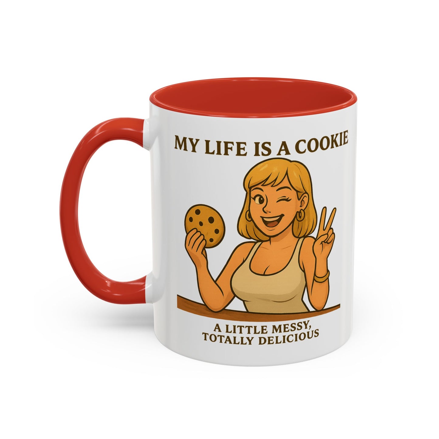 Funny Life is a Cookie Coffee Mug - Perfect for Treat Lovers