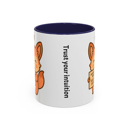 Motivational Accent Coffee Mug - 'Trust Your Intuition' & 'Believe In Yourself!'