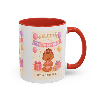 Personalized Baby Girl Welcome Mug - Cute Baby Design