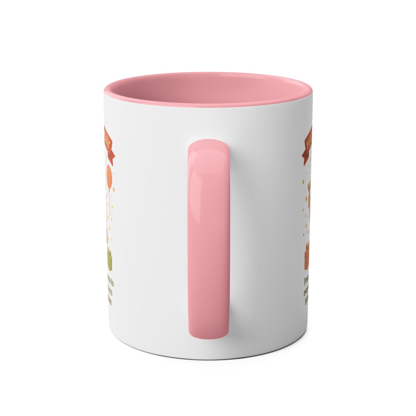 Happy Birthday Two-Tone Coffee Mug - Stylish Gift for Fashion Lovers