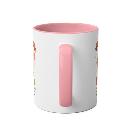 Happy Birthday Two-Tone Coffee Mug - Stylish Gift for Fashion Lovers