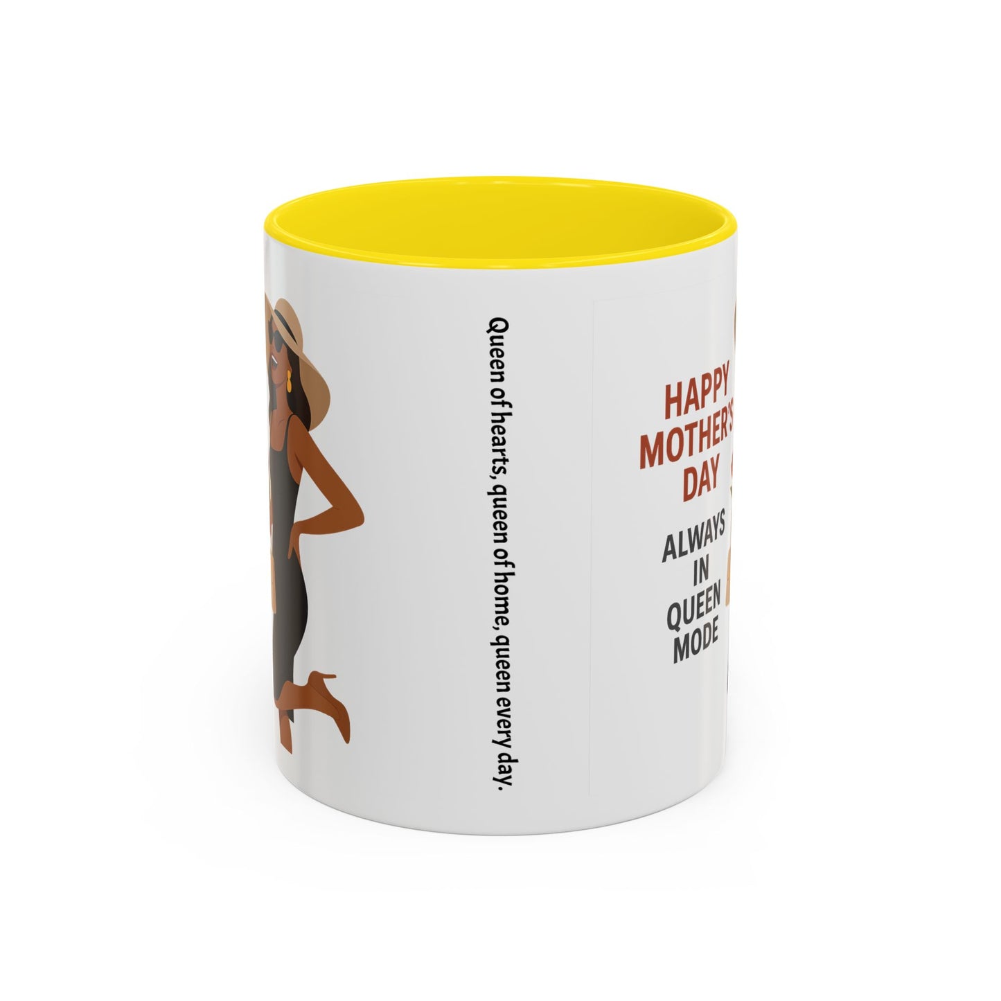 Queen Mode Mother's Day Coffee Mug | Stylish Black Accent Design