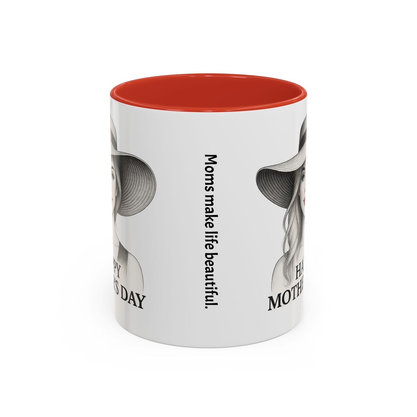 Happy Mother's Day Accent Coffee Mug - Stylish Gift for Moms