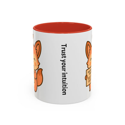 Motivational Accent Coffee Mug - 'Trust Your Intuition' & 'Believe In Yourself!'