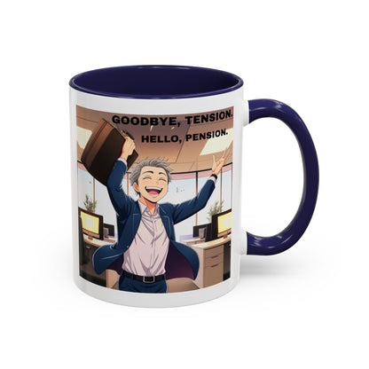 Retirement Celebration Coffee Mug - Goodbye Tension, Hello Pension!