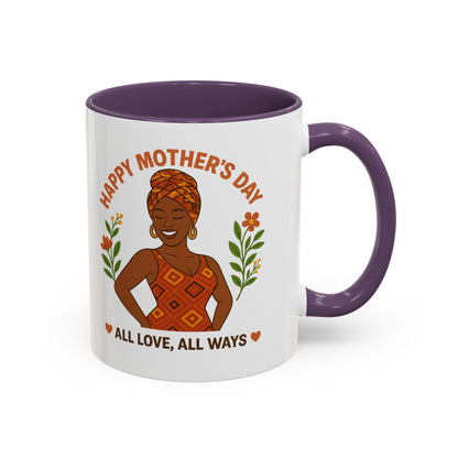 Happy Mother's Day Coffee Mug - Every Queen Deserves Her Day - Afro
