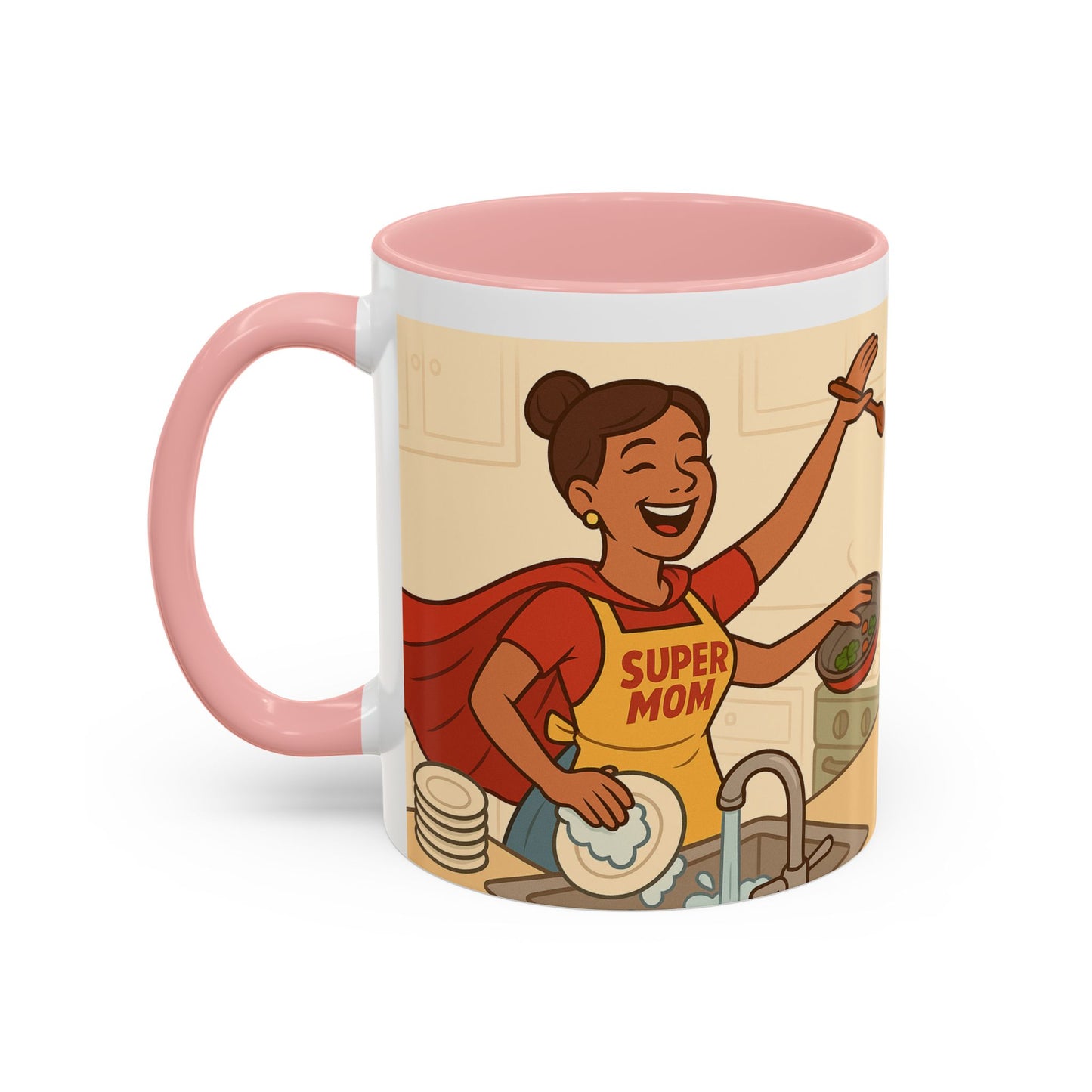 Super mom - Accent Coffee Mug (11, 15oz) - Mother's Day