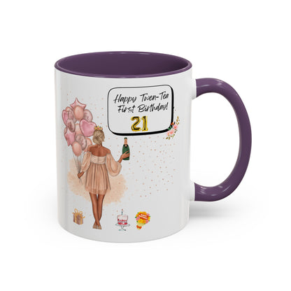 21st Birthday Celebration Coffee Mug, Funny Gift for Turning 21