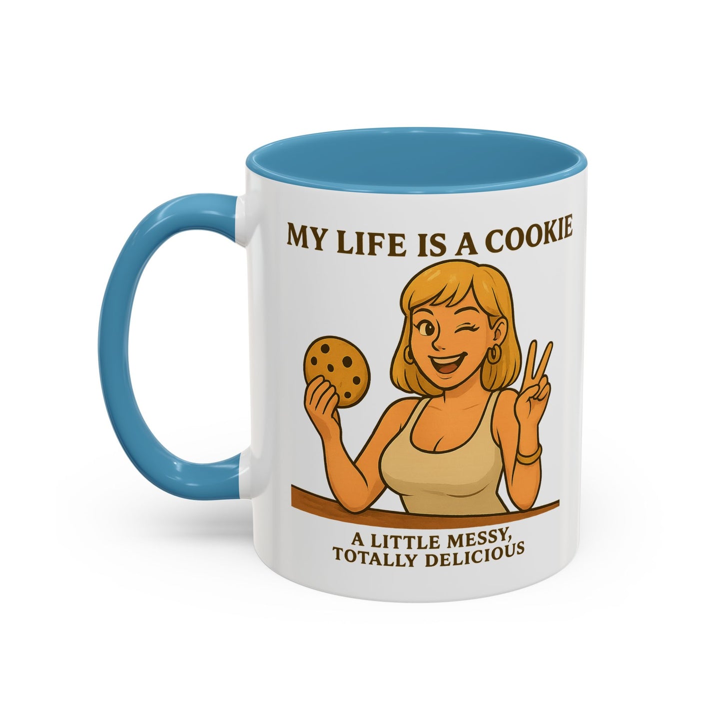 Funny Life is a Cookie Coffee Mug - Perfect for Treat Lovers