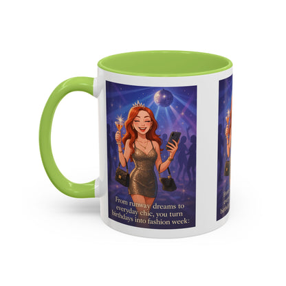 Chic Birthday Celebration Coffee Mug - Turn Birthdays into Fashion Week!