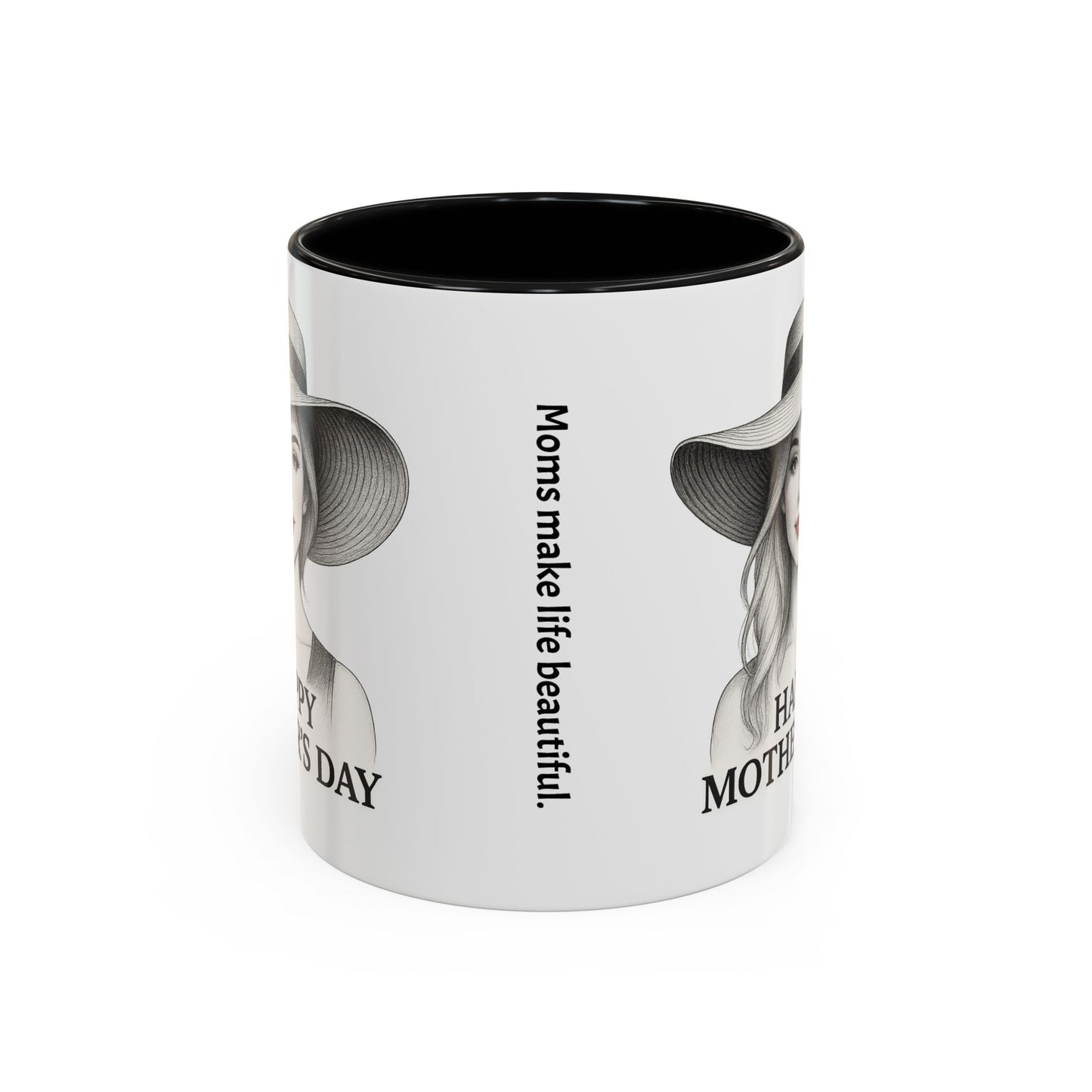 Happy Mother's Day Accent Coffee Mug - Stylish Gift for Moms