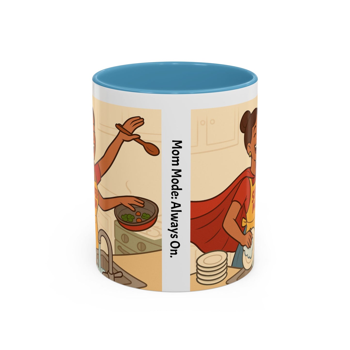 Super mom - Accent Coffee Mug (11, 15oz) - Mother's Day