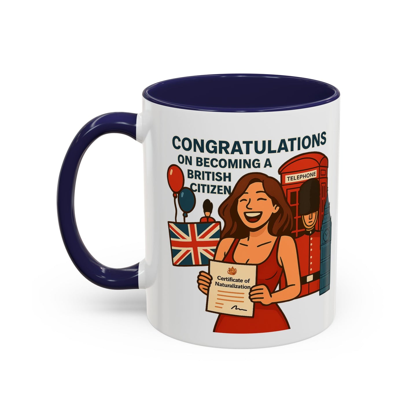 Celebratory British Citizenship Mug, Unique Gift for New Citizens, Fun Coffee Cup, Personal Achievement