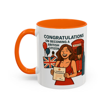 Celebratory British Citizenship Mug, Unique Gift for New Citizens, Fun Coffee Cup, Personal Achievement
