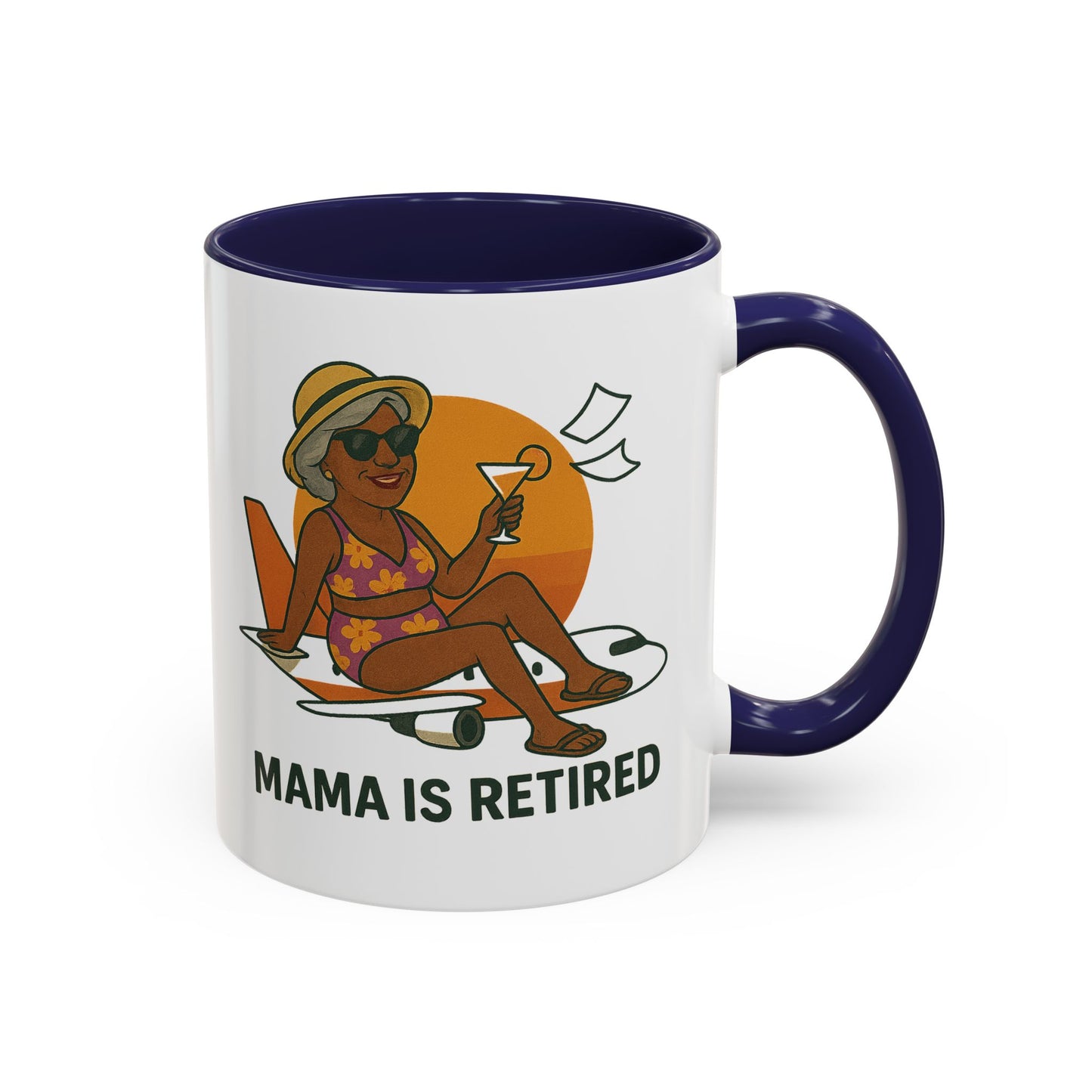 Charming Retired Mama Coffee Mug - Fun Gift for Retirement Celebration