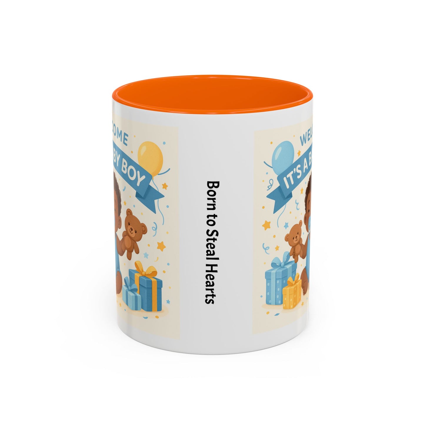 Welcome Baby Boy Coffee Mug - Born to Steal Hearts - Perfect Baby Shower Gift
