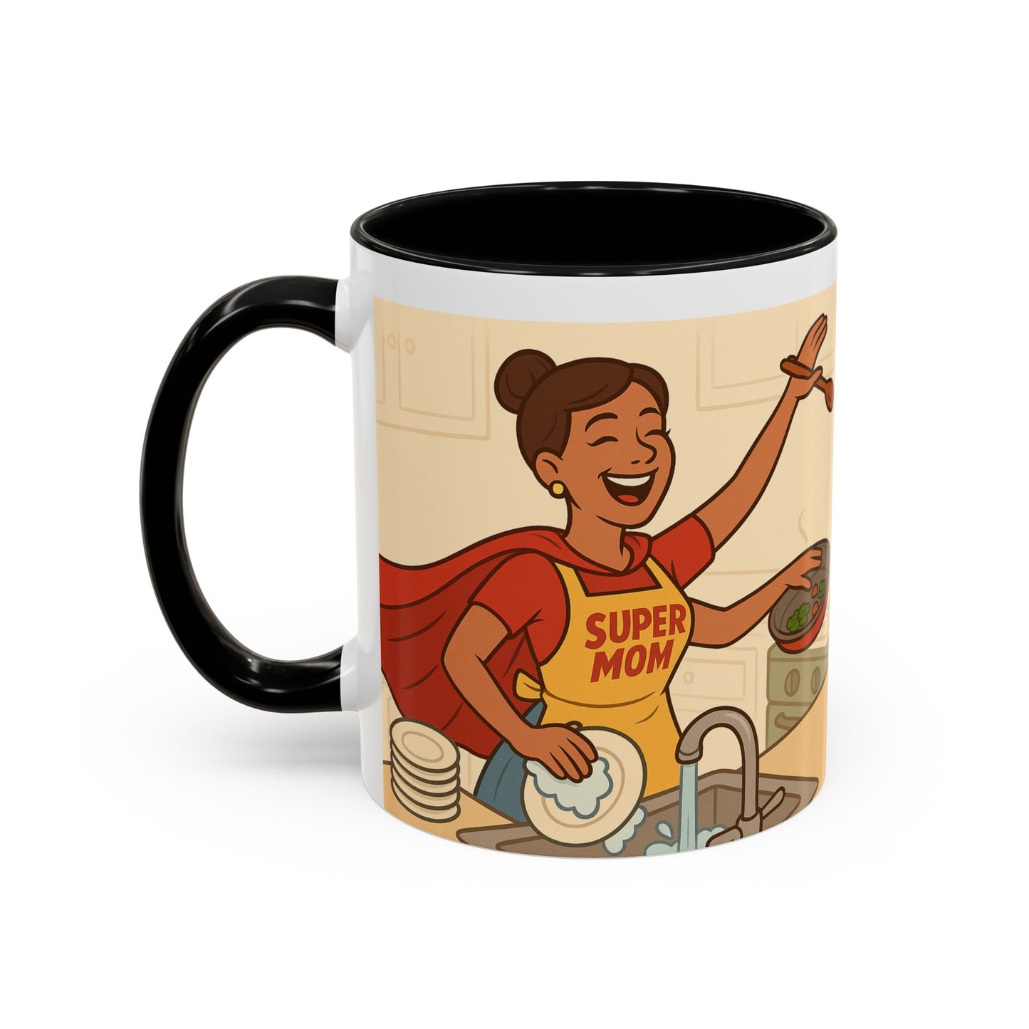 Super mom - Accent Coffee Mug (11, 15oz) - Mother's Day