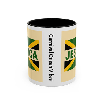 Jamaican Themed Coffee Mug - 'Jessica' with Carnival Queen Vibes