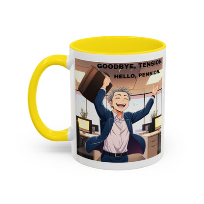 Retirement Celebration Coffee Mug - Goodbye Tension, Hello Pension!
