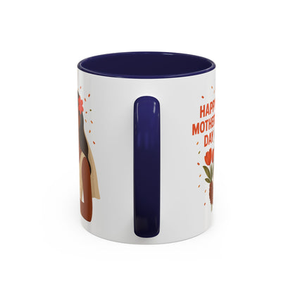 Elegant Mother's Day Accent Coffee Mug - Floral Gift, Tea Mug, Personalized Drinkware, Inspirational Cup, Birthday Present