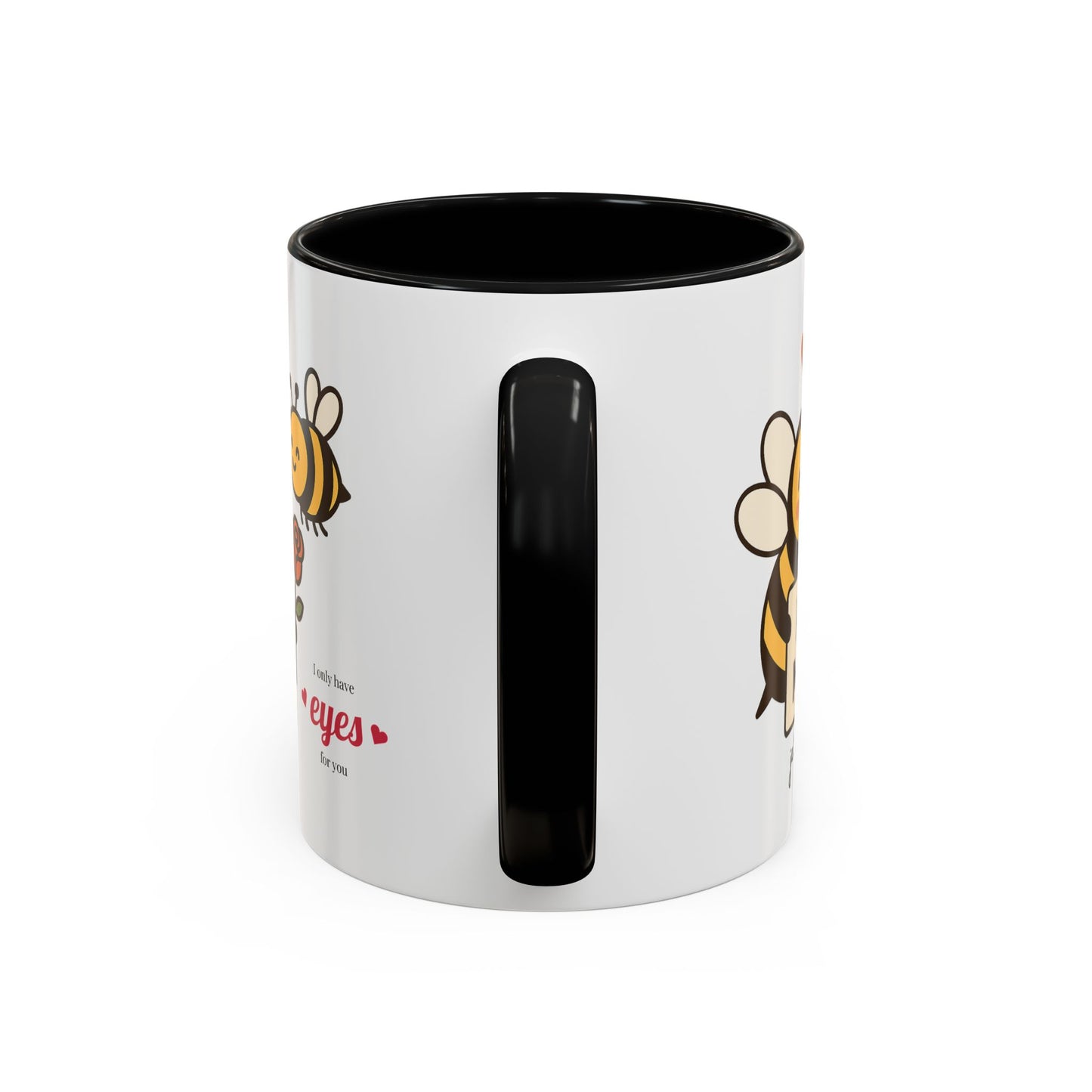 Bee Mine Accent Coffee Mug - Buzzing with Love, Cute Gift for Valentine’s Day, Best Friend, Love, Bee Lovers, Cozy Mornings