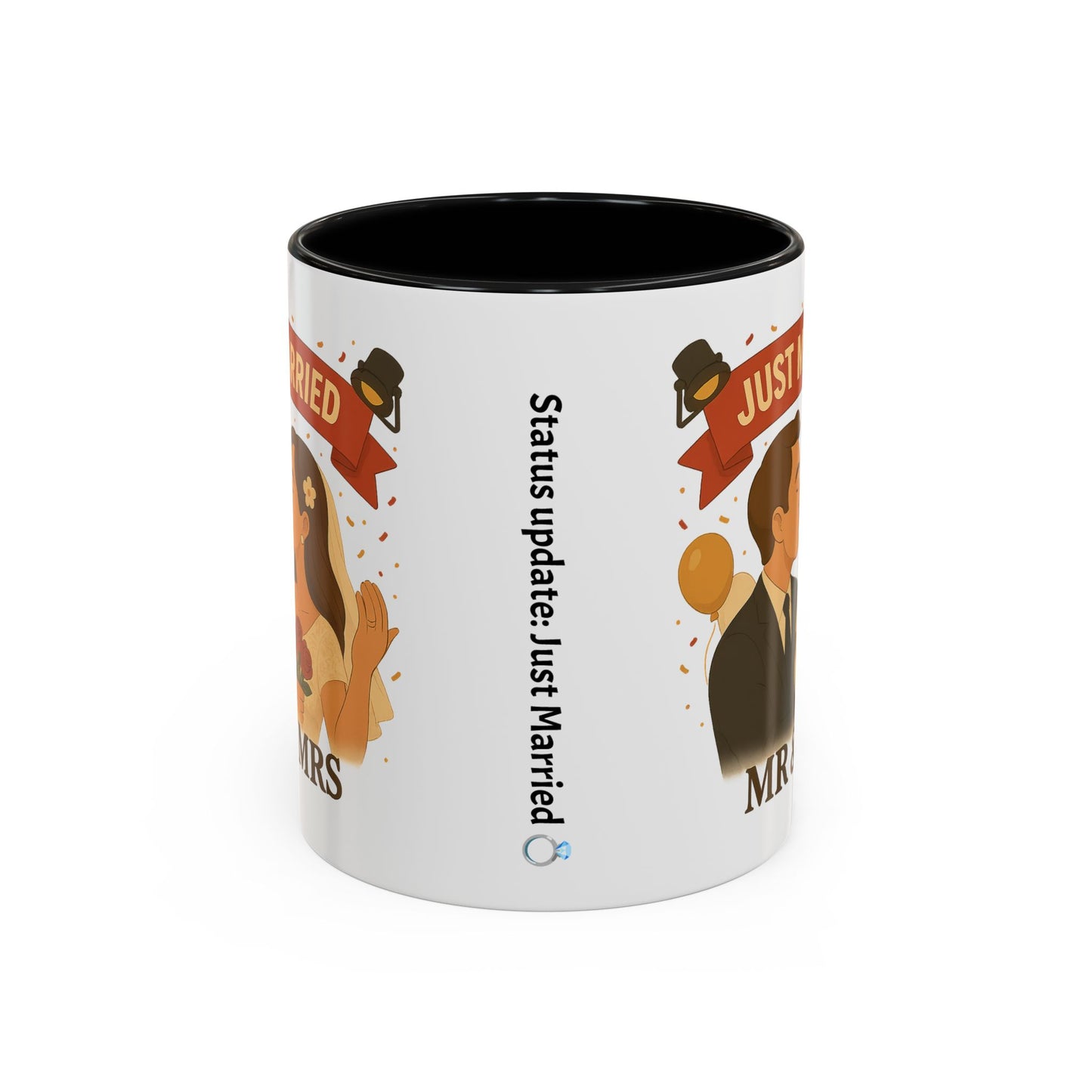Just Married Coffee Mug | Wedding Gift | Newlywed Coffee Cup | Mr & Mrs Mug | Bride and Groom Drinkware