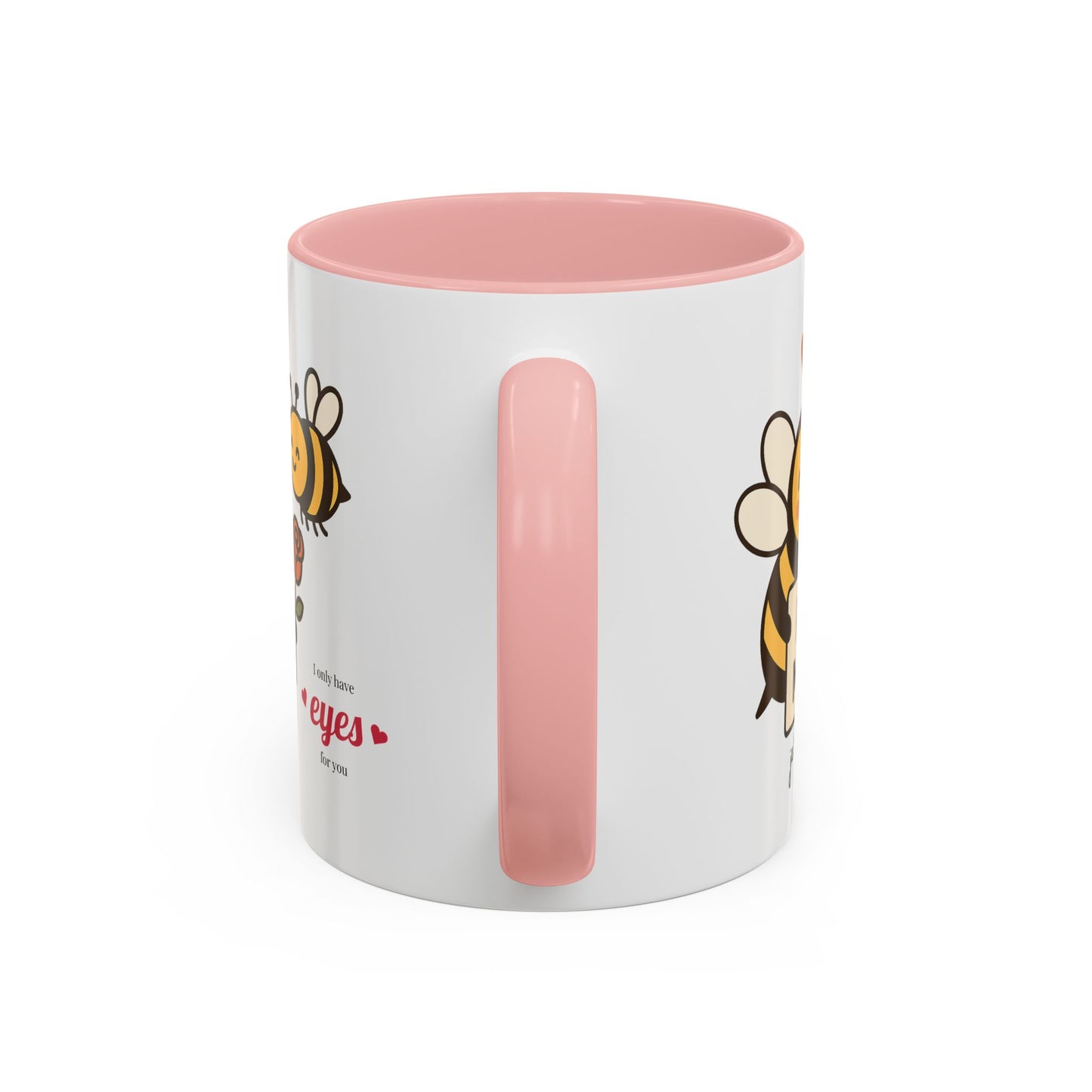 Bee Mine Accent Coffee Mug - Buzzing with Love, Cute Gift for Valentine’s Day, Best Friend, Love, Bee Lovers, Cozy Mornings