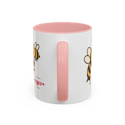 Bee Mine Accent Coffee Mug - Buzzing with Love, Cute Gift for Valentine’s Day, Best Friend, Love, Bee Lovers, Cozy Mornings