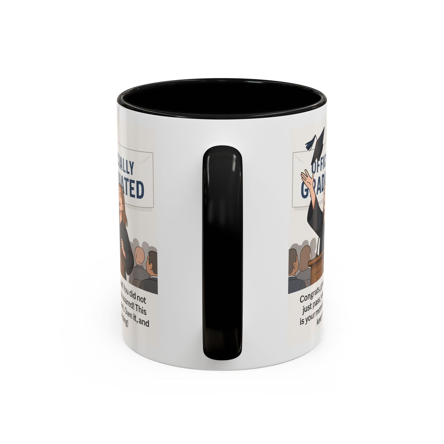 Officially Graduated Coffee Mug - Celebratory Graduation Gift for Grads - Motivational 11oz & 15oz Accent Mug