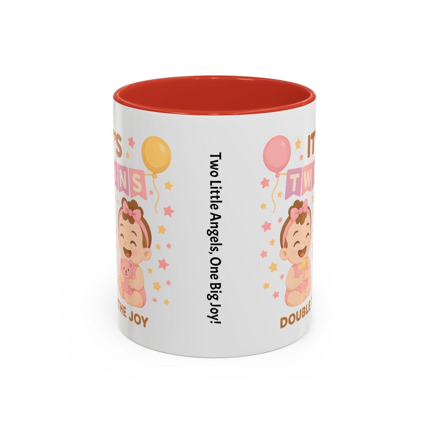 Twin Celebration Coffee Mug, Cute Twins Mug for Parents, Baby Shower Gift, Personalized Coffee Cup, Double the Joy Mug