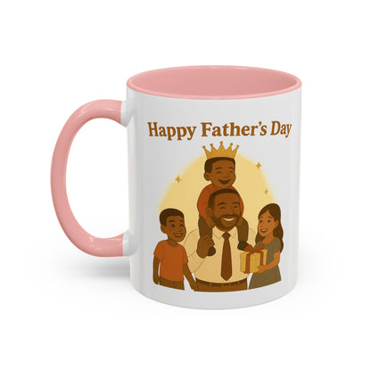 Happy Father's Day Coffee Mug - Celebrate Dad with Joyful Family Design