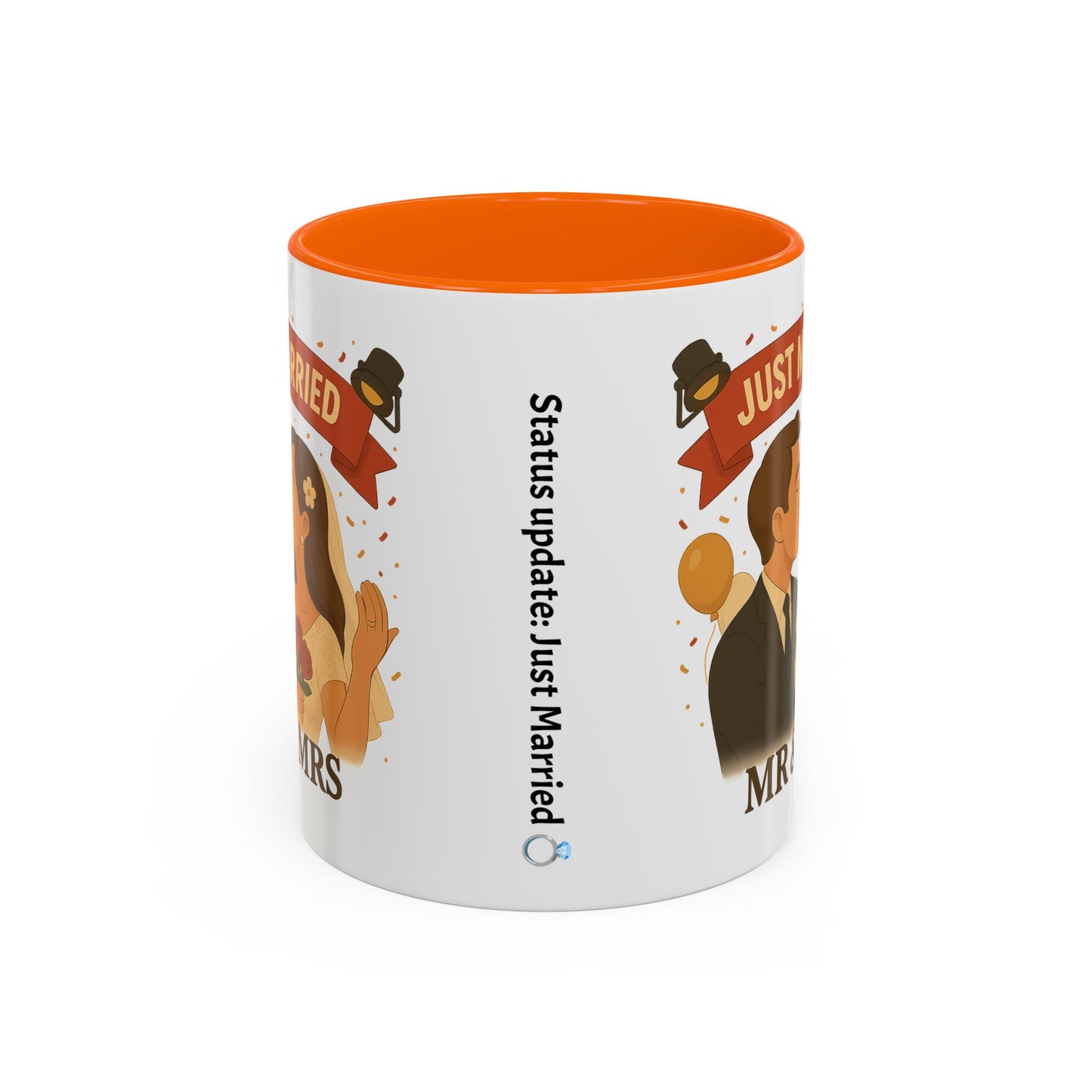 Just Married Coffee Mug | Wedding Gift | Newlywed Coffee Cup | Mr & Mrs Mug | Bride and Groom Drinkware