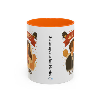 Just Married Coffee Mug | Wedding Gift | Newlywed Coffee Cup | Mr & Mrs Mug | Bride and Groom Drinkware
