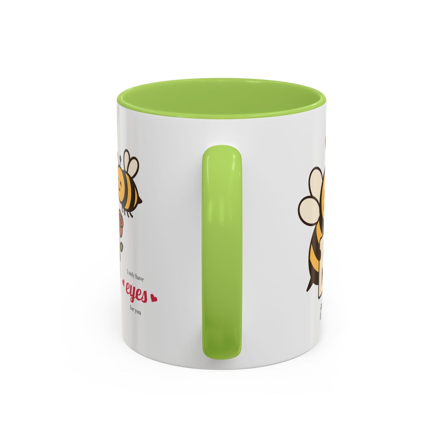 Bee Mine Accent Coffee Mug - Buzzing with Love, Cute Gift for Valentine’s Day, Best Friend, Love, Bee Lovers, Cozy Mornings