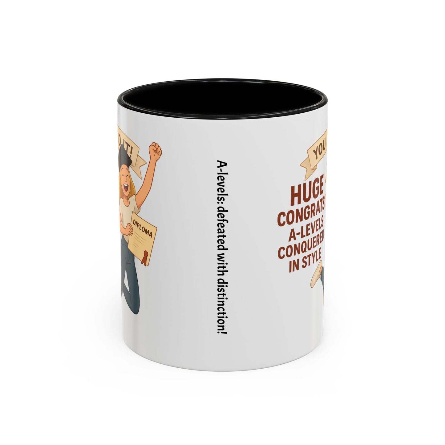 Celebratory Graduation Coffee Mug - 'You Did It!' A-Levels