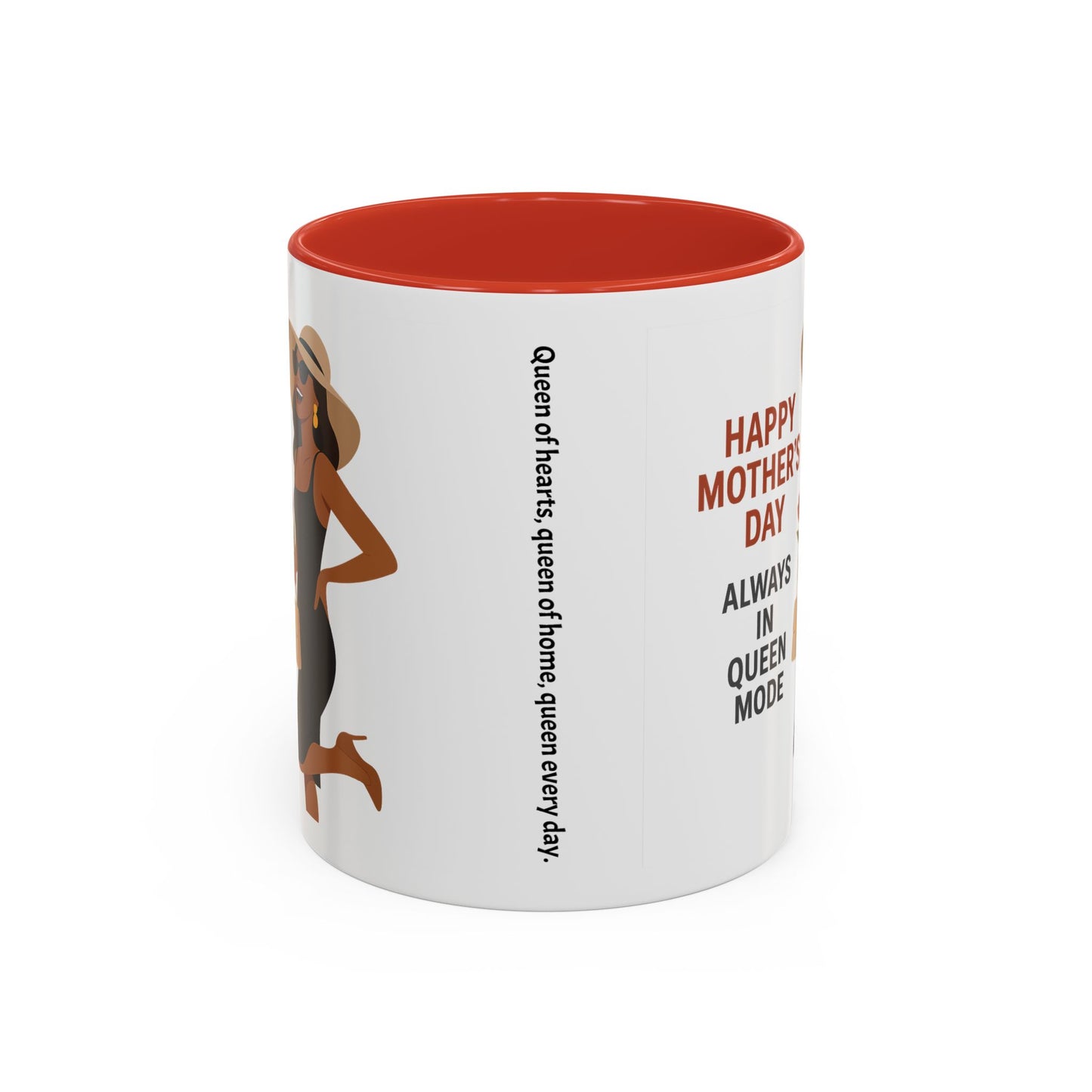 Queen Mode Mother's Day Coffee Mug | Stylish Black Accent Design