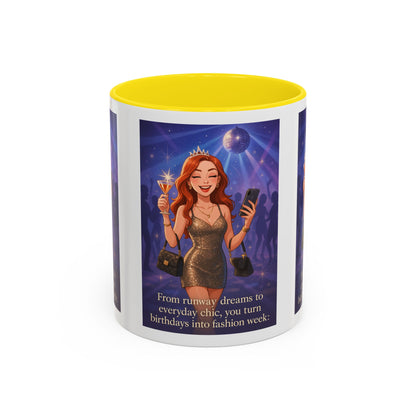 Chic Birthday Celebration Coffee Mug - Turn Birthdays into Fashion Week!