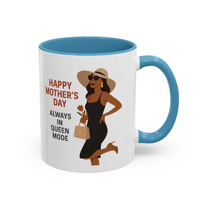 Queen Mode Mother's Day Coffee Mug | Stylish Black Accent Design