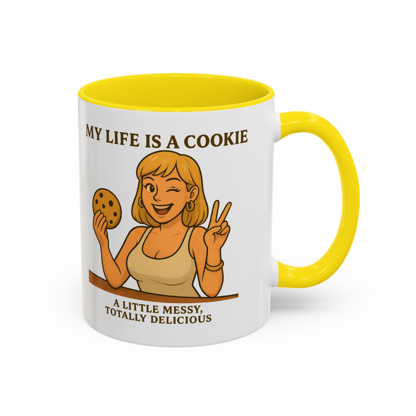 Funny Life is a Cookie Coffee Mug - Perfect for Treat Lovers