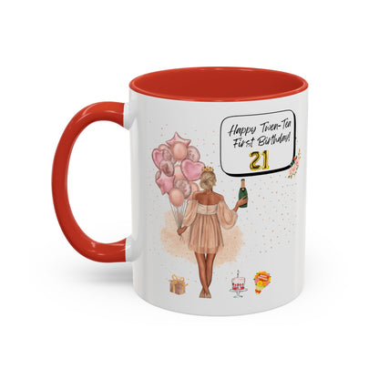 21st Birthday Celebration Coffee Mug, Funny Gift for Turning 21