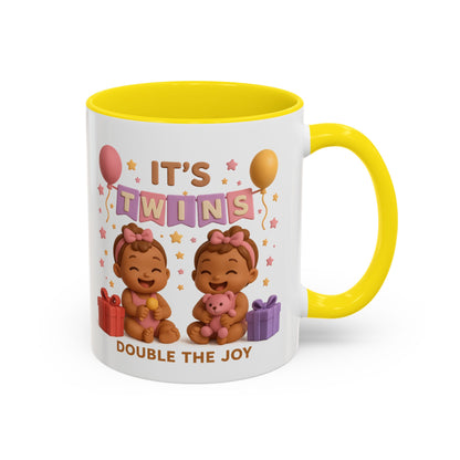Twins Celebration Coffee Mug – Double the Joy, Gifts for New Parents, Baby Shower Favor, Sibling Gift, Cute Mug for Twins